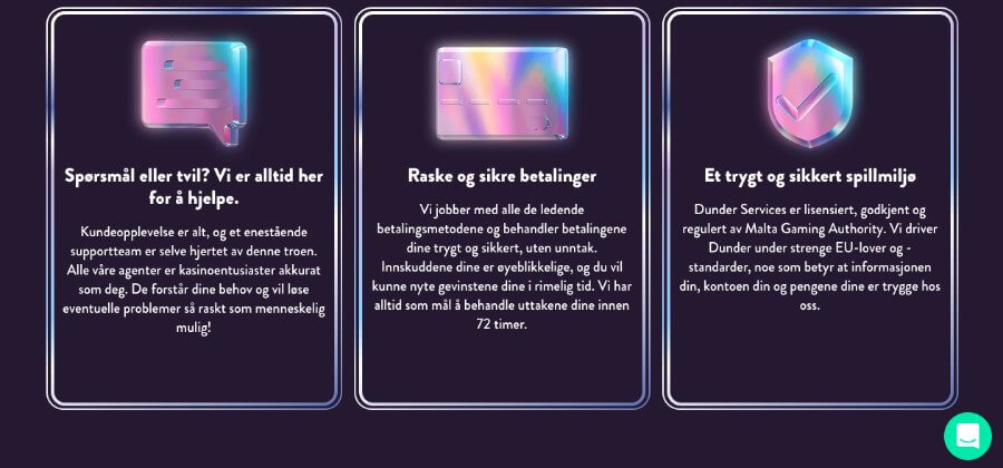 Dunder er et trygt online casino med en MGA-lisens