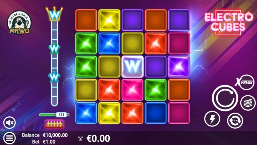 Hovedspillet på spilleautomaten Electro Cubes