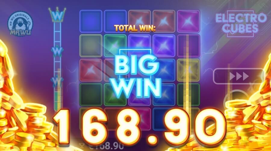 Noen ganger kan spilleautomaten Electro Cubes gi deg en storgevinst