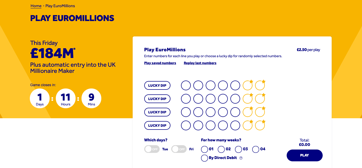 EuroMillions-jackpotten er oppe i over 2 milliarder kroner