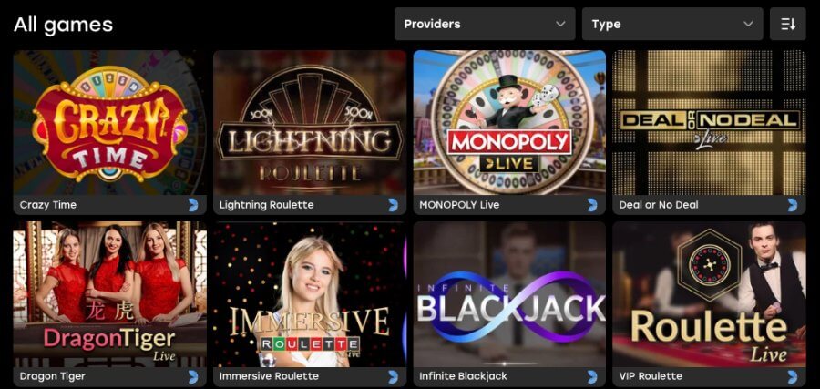 Live casino hos kryptocasinoet Fairspin