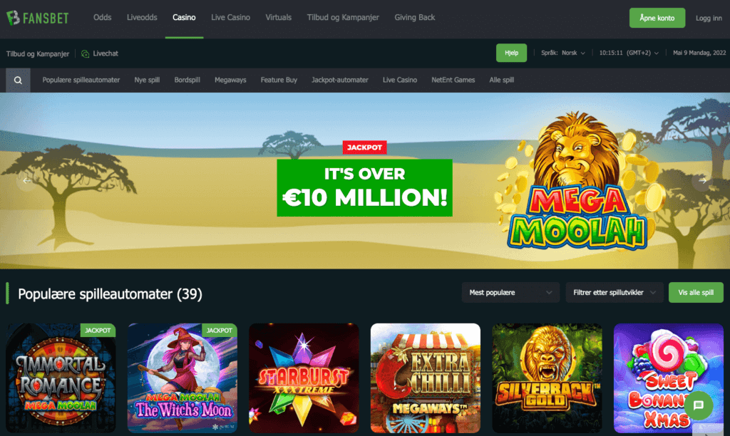 FansBet gir nye spillere valget mellom en casinobonus eller oddsbonus på 200% opptil 5 000 kr