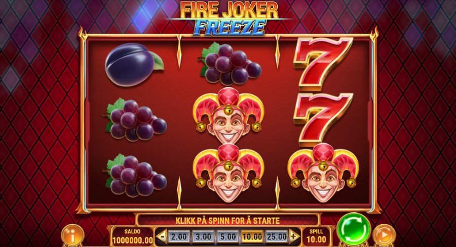 Hovedspillet på spilleautomaten Fire Joker Freeze av Play'n Go