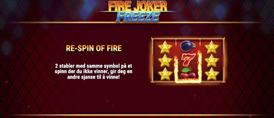 Fire Joker Freeze med Re-spin of Fire