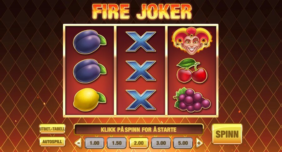 Hovedspilllet på spilleautomaten Fire Joker av Play'n GO