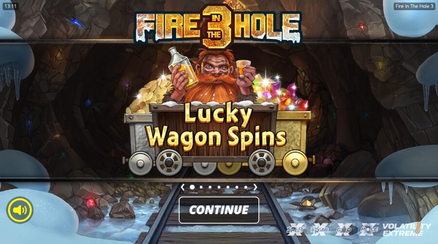 Introbilde på spilleautomaten Fire in the Hole 3 fra Nolimit City