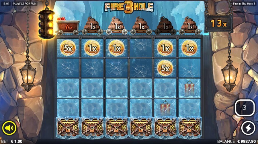 Free spins på spilleautomaten Fire in the Hole 3 kommer med mange multiplikatorer