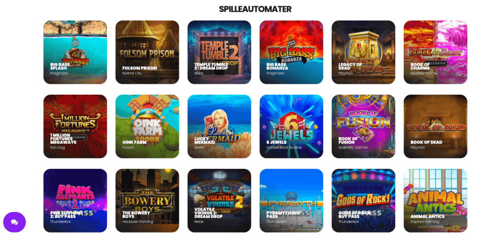 Spilleautomater hos nettcasinoet FireVegas