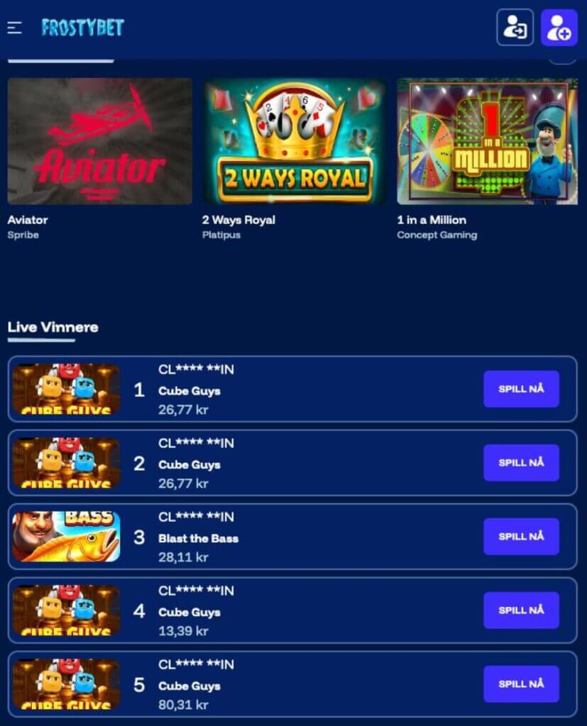 Mobilcasinoet til Frostybet