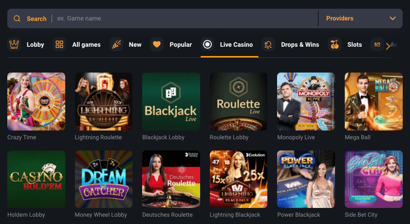 GGBet - Live Casino