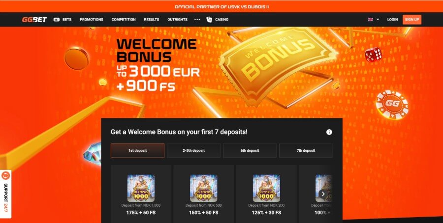 GGBet Velkomstbonus