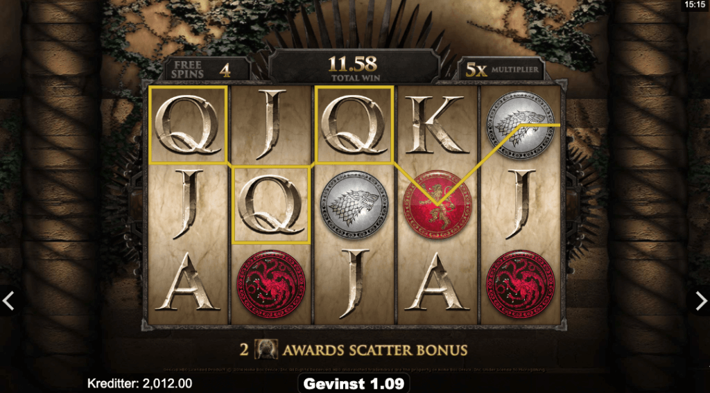 Game of Thrones free spins