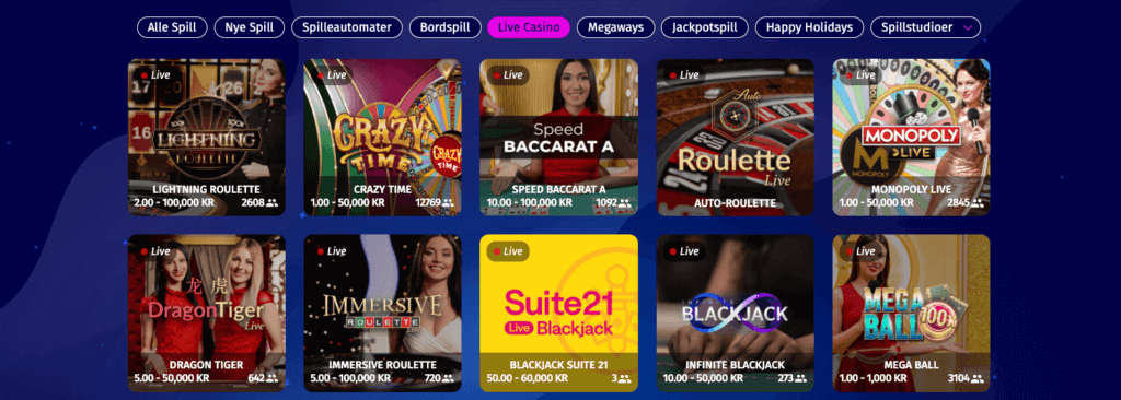 Live casino hos Gemler casino