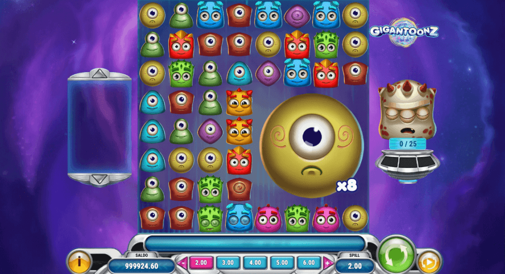 Gigantoonz er spilleautomaten av Play'n Go som er en oppfølger til Reactoonz