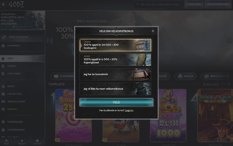 Godz registreringsprosess