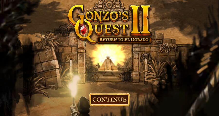 Introbilde på spilleautomaten Gonzo's Quest 2 fra NetEnt