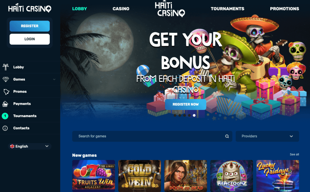 Haiti Casino - eksklusive free spins  uten innskudd via NorgeKasino