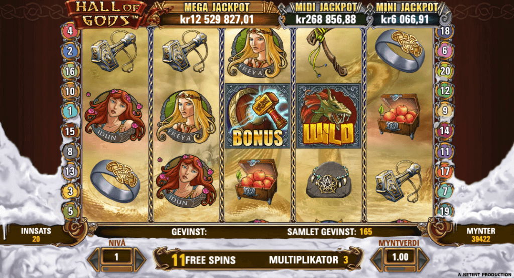 Hall of Gods free spins