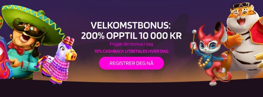 HappySlots har en velkomstbonus på 200% som gir deg glede