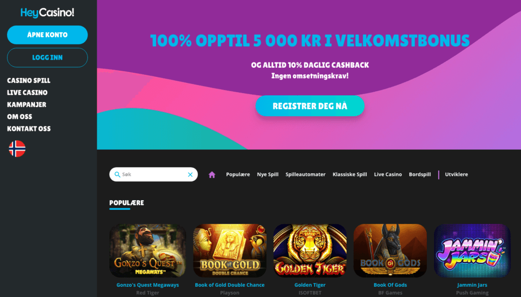 HeyCasino velkomstbonus
