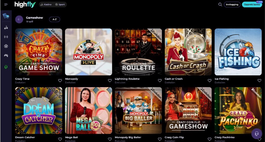 Highfly Bet Game Shows