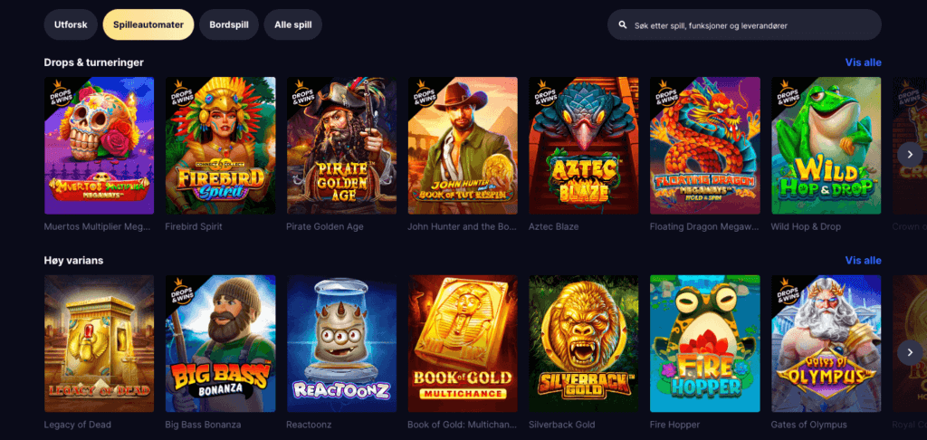 Spilleautomater hos kryptocasinoet Highroller