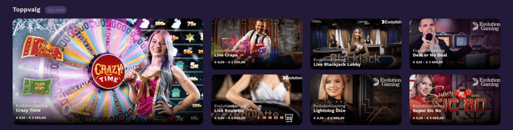 Live casino hos Histakes