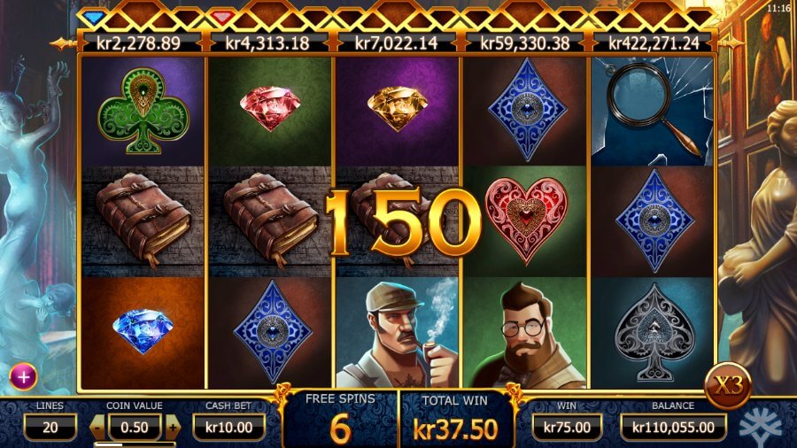 Holmes and the Stolen Stones free spins