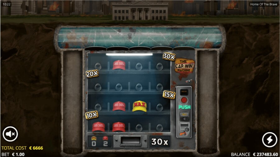 Home of the Brave Cap Win Machine