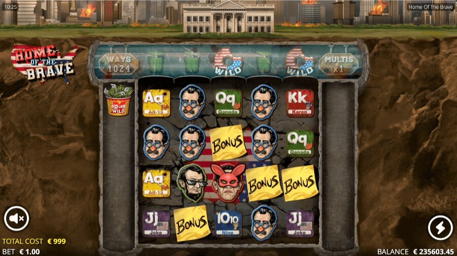 Home of the Brave Dog Eating Spins