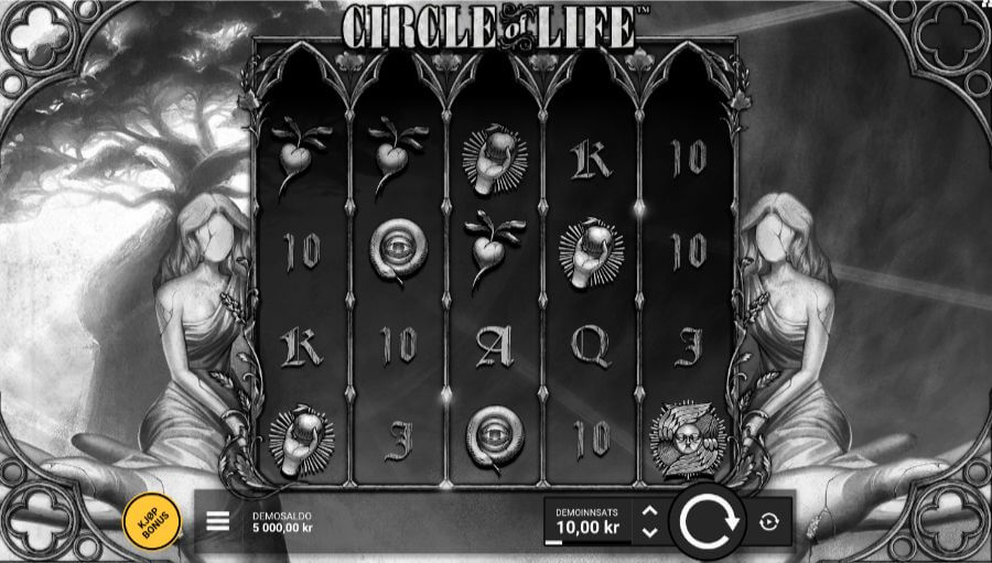 Hovedspillet på spilleautomaten Circle of Life