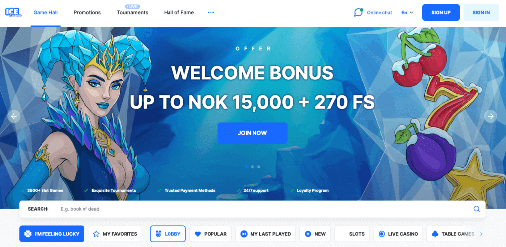 Kryptocasinoet Ice Casino har en heftig velkomstbonus til nye spillere