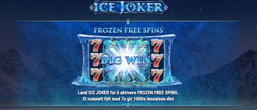 Ice Joker har frozen free spins som kan hjelpe med å gi deg en storgevinst