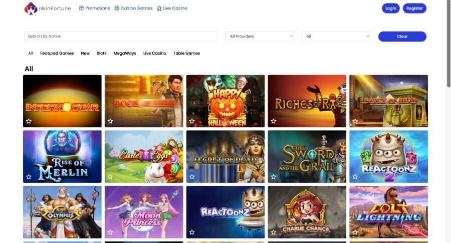 Iwinfortune Casino Spilleautomater