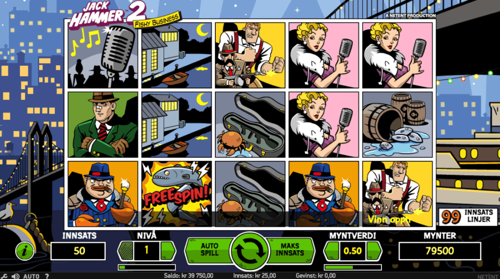 Jack Hammer 2 - Fishy Business - En nyere spilleautomat av NetEnt med høy RTP
