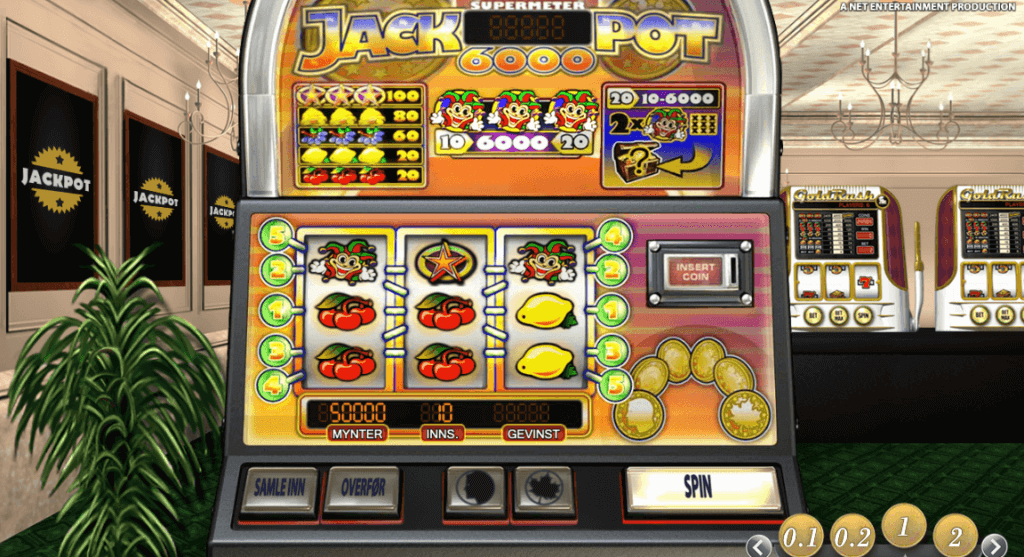 Jackpot 6000 er en klassisk spilleautomat med høy RTP
