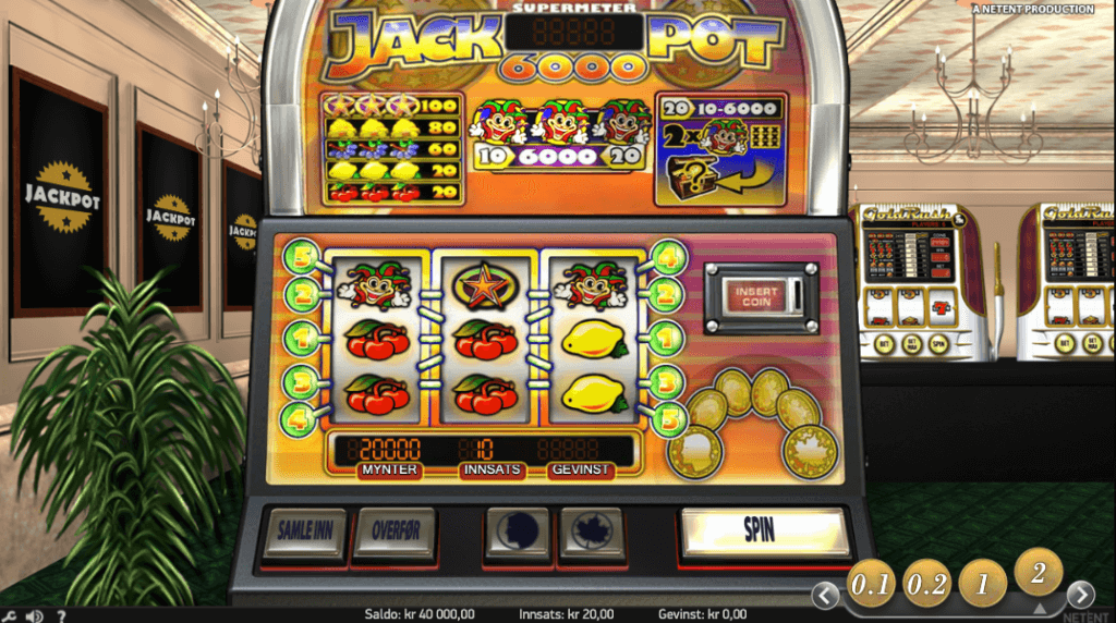 Jackpot 6000 av NetEnt