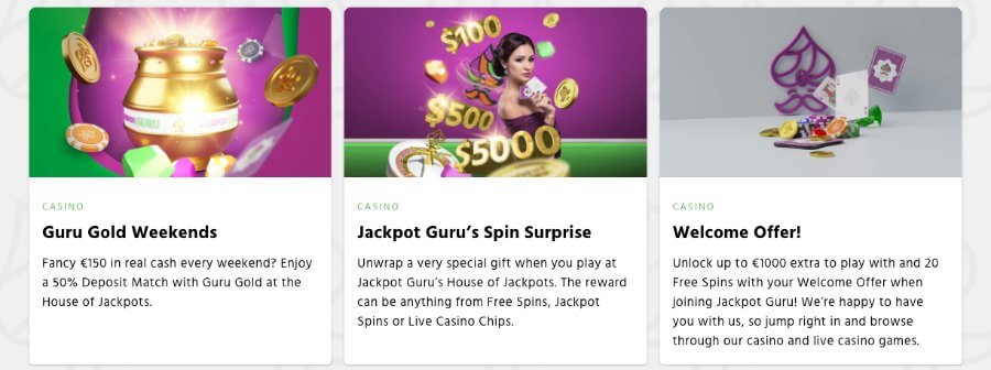 Jackpot Guru har flere tilbud i løpet av uka