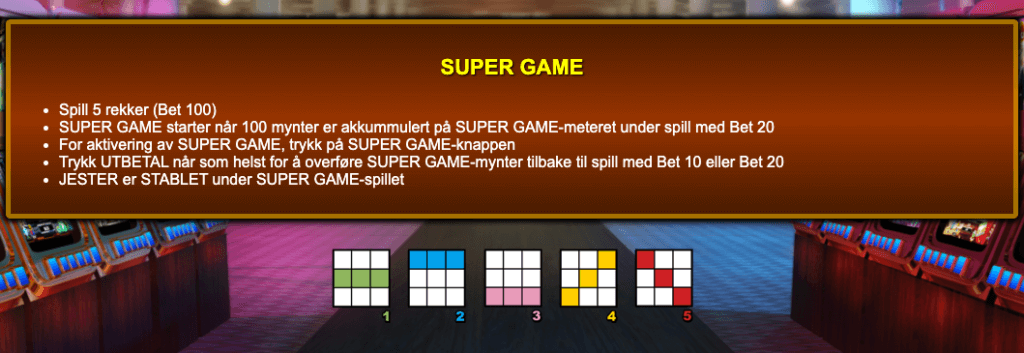 Jackpot Jester 50 000 - Super Game informasjon