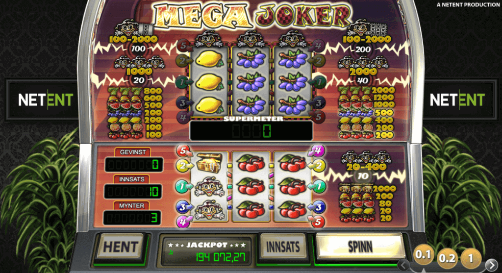 Jackpot spilleautomaten Mega Joker