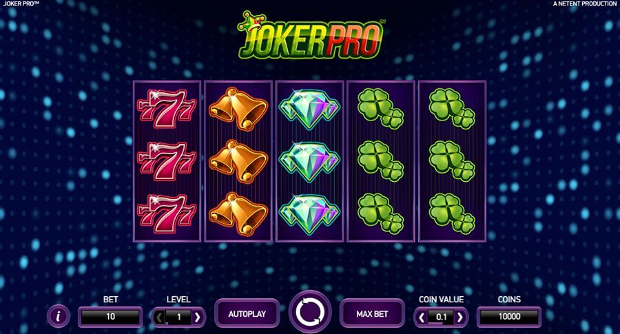 Hovedspillet på spilleautomaten Joker Pro