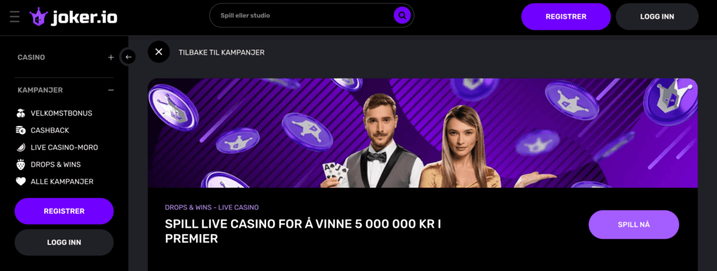 live casino kampanje