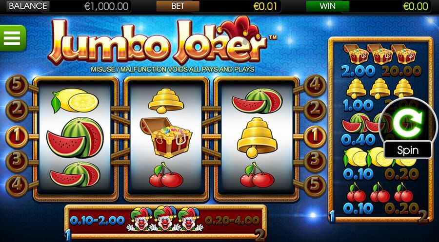 Hovedspillet på Jumbo Joker fra Betsoft