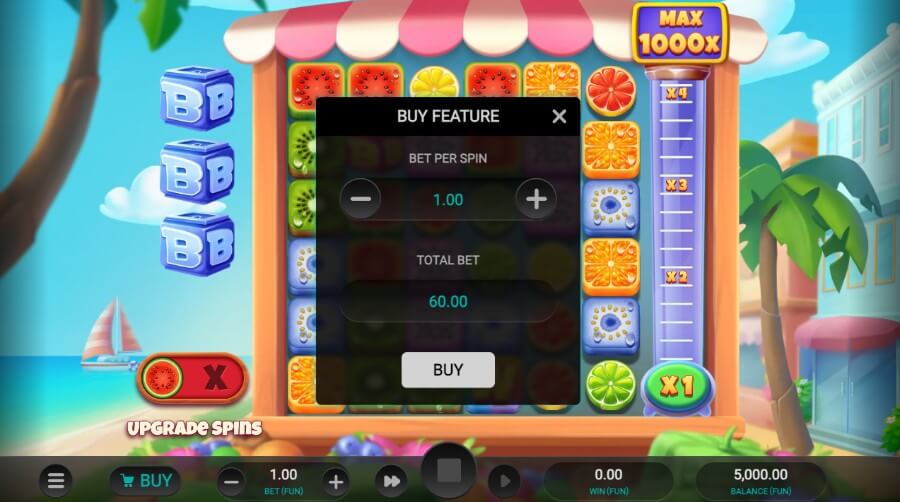 Du kan kjøpe bonusen på spilleautomaten Jumbo Juicy for 60x innsatsen din