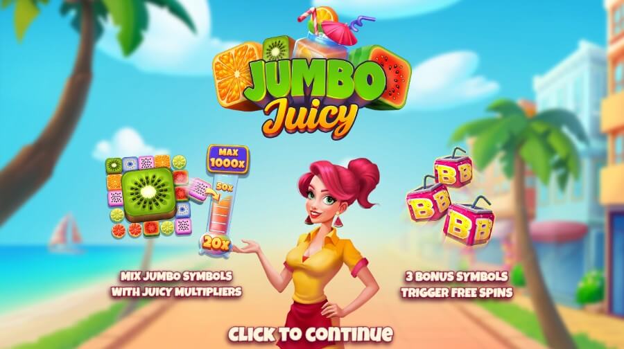 Introbilde på spilleautomaten Jumbo Juicy fra Relax Gaming