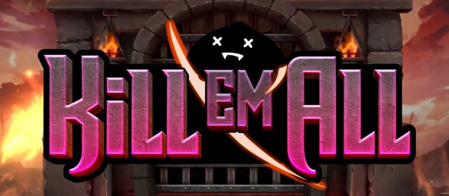 Introbilde på spilleautomaten Kill Em All fra Nolimit City