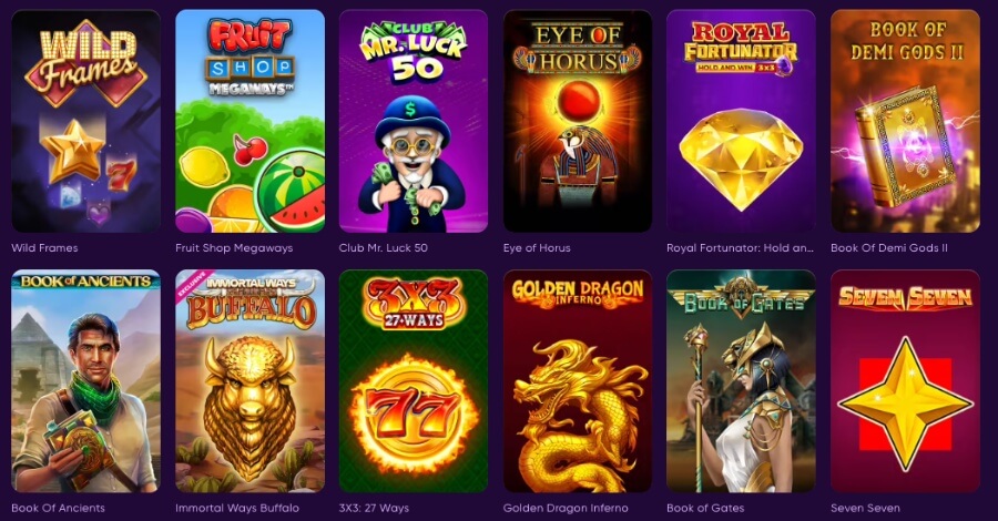 Kingmaker har et godt utvalg av spilleautomater og andre casinospill