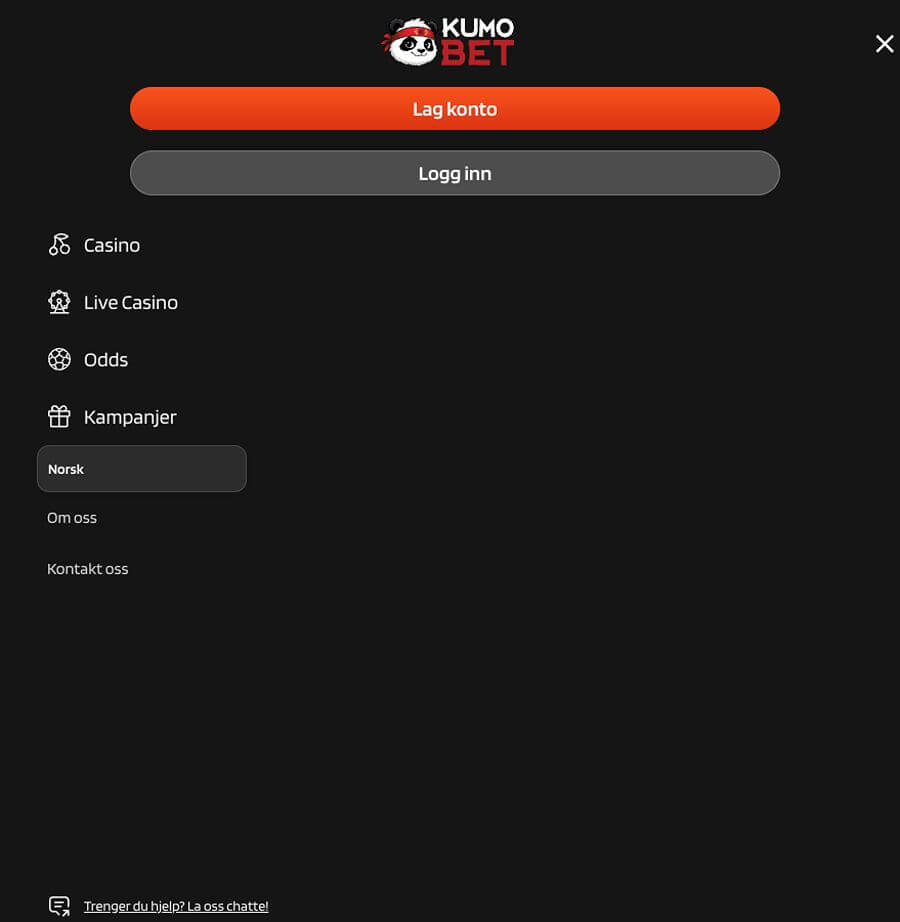 Kumo Bet har et mobilcasino via nettleseren