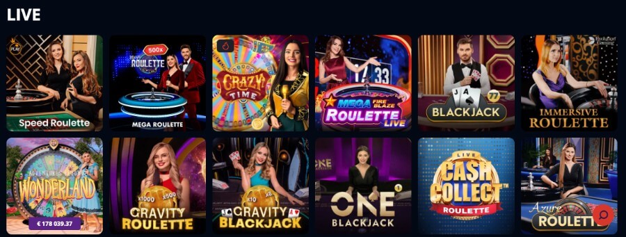 Lama bet har et live casino med klassiske bordspill og live game show-spill