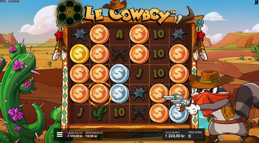 Free spins på spilleautomaten Le Cowboy